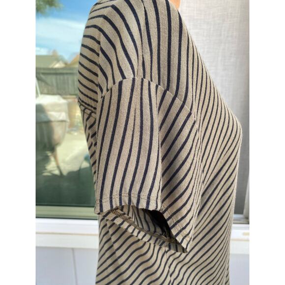 Maeve Cap Sleeve Women's Wrap Top Olive with Black Stripes NWT‎ Size XL - Picture 5 of 15